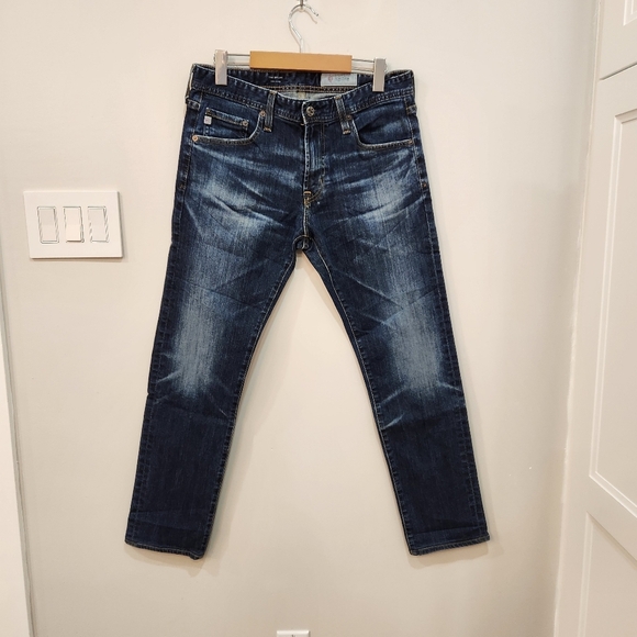 VTG Adriano Goldschmied Jeans Mens 31/29 Blue Dark Wash The Dylan Slim Skinny - Picture 1 of 16